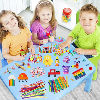 Itopstar Arts and Crafts Supplies Kit Craft Set for Kids-Art Supplies Kids Art Supplies for Preschool, Homeschool and Kindergarten DIY Crafting Projects