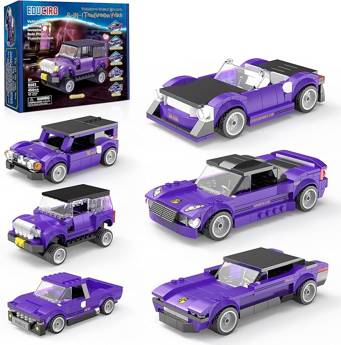 Educiro 6 In1 Speed Champions Car Building Set,Race Car Toy Model Gift for Kids, Girls, and Boys Ages 7-9 (494pcs)