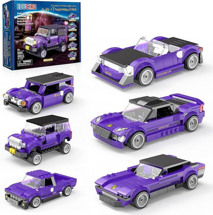 Educiro 6 In1 Speed Champions Car Building Set,Race Car Toy Model Gift for Kids, Girls, and Boys Ages 7-9 (494pcs)