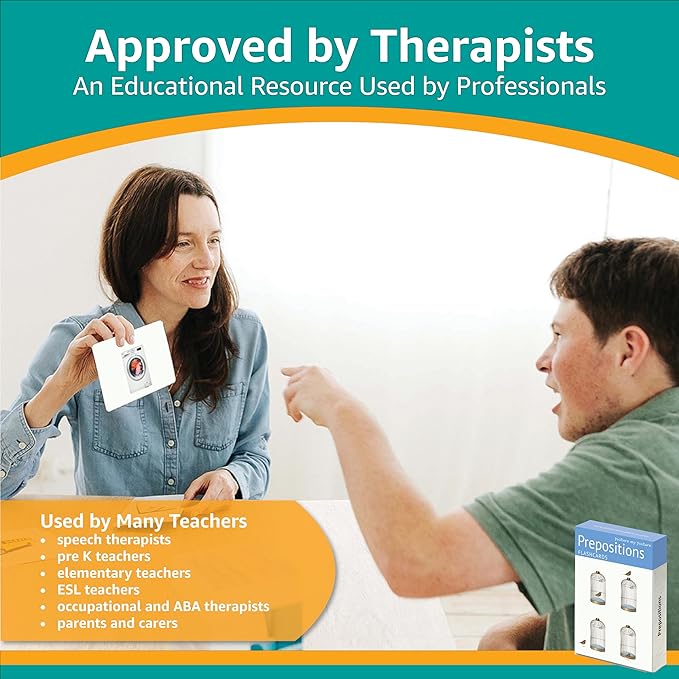 Preposition Flash Cards | 40 Language Builder Picture Cards | Picture Cards for Speech Therapy | SLP Materials for Adults and Children | ESL Flashcards | Aphasia Cards