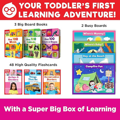 Doctor Jupiter My Big Box of Learning | Toys for Toddlers Ages 1-2-3 | Toddler Learning & Educational Activities for 1+ Year Old Girls | Gift Ideas for Birthdays