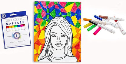 Color Swell Washable Bulk Markers Pack 18 Boxes of 8 Vibrant Colors (144 Total) Perfect Markers for Kids, Parties, Classrooms - Bulk Broad Line Markers