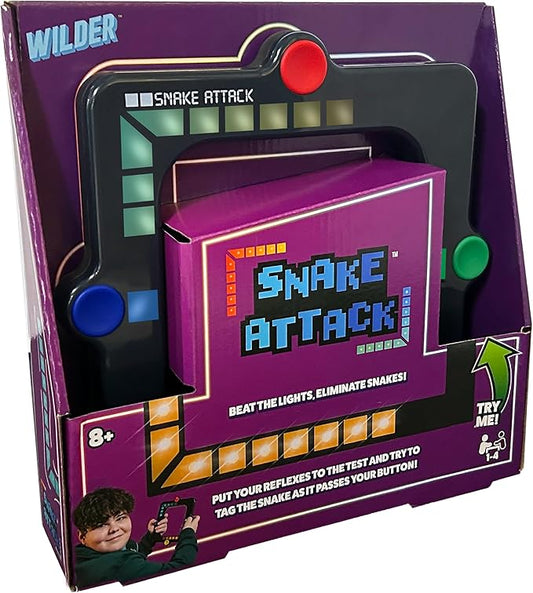 Snake Attack Electronic Handheld Game – Solo and Multiplayer Reflex Game for Kids Ages 8+