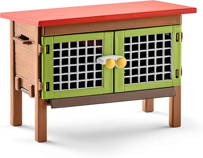 Schleich Farm World, Easter Toys for Boys and Girls Ages 3-8, 8-Piece Playset, Rabbit Hutch and Bunny Playpen Toy Set