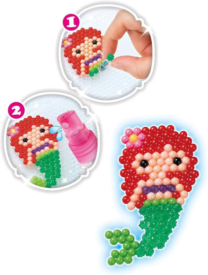 Aquabeads Disney Princess Creation Cube, Complete Arts & Crafts Bead Kit for Children - Over 2,500 Beads & Display Stand The Create Belle, Ariel, Tiana, Rapunzel and More