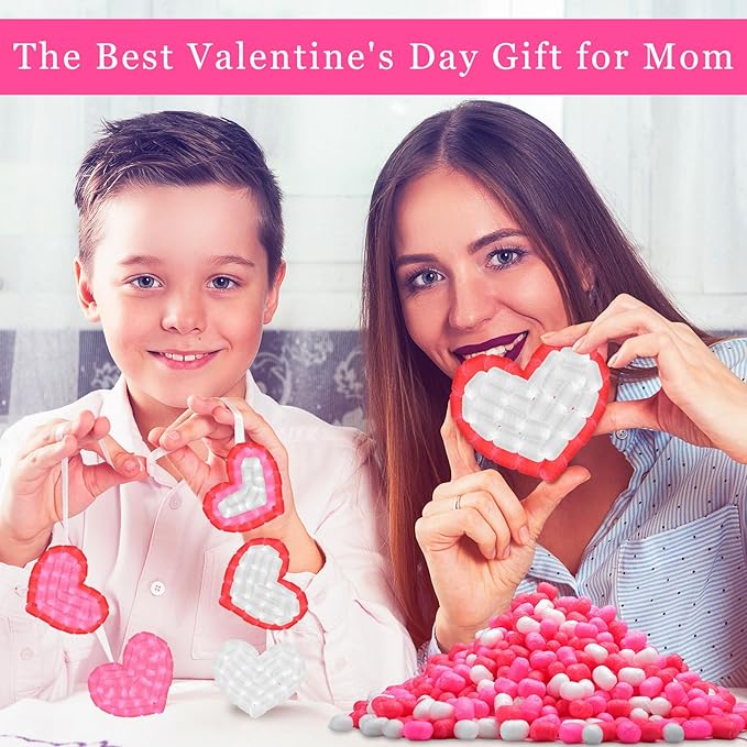 Junkin 1000 Pcs Magic Noodles Foam Crafts Puffs Corn Super Crafts Arts Kit Bulk Building Blocks Model Toys Valentines Kid Gifts for Kindergarten School Stimulates Creativity Supplies(Elegant Color)