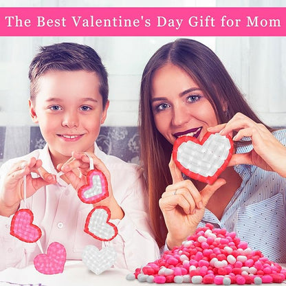 Junkin 1000 Pcs Magic Noodles Foam Crafts Puffs Corn Super Crafts Arts Kit Bulk Building Blocks Model Toys Valentines Kid Gifts for Kindergarten School Stimulates Creativity Supplies(Elegant Color)