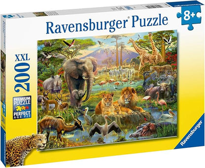 Ravensburger Animals of The Savannah Puzzle - 200 Unique Pieces | Kids' Educational Fun Puzzle Pieces | Sustainable FSC Certified Material | Ideal Family Activity