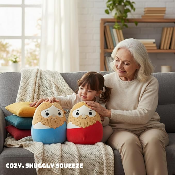 Jesus Plush Toy - Religious Stuffed Doll - Jesus Plush Pillow - Faithful Lovers and Easter Basket Stuffed Gift (Blue)