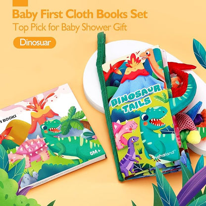 hahaland Baby Books 0-6 Months,Infant Tummy Time Toy Sensory Toys 6 to 12 Months Touch Feel Book Gifts for Boy Girl 0-3 Month Learning Toy Baby Birthday Easter Basket Stuffers (Single)