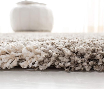 SAFAVIEH Hudson Shag Collection Accent Rug - 4' x 6', Grey & Ivory, Trellis Design, Non-Shedding & Easy Care, 2-inch Thick Ideal for High Traffic Areas in Entryway, Living Room, Bedroom (SGH282B)