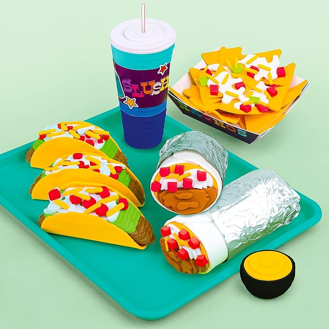 Fashion Angels Tacos and Burritos Sticker Stackers, Foam Sticker Stacking Set with 3D Modeling, Includes Play & Pretend Food Stackable Stickers, Craft Activity Kit for Kids