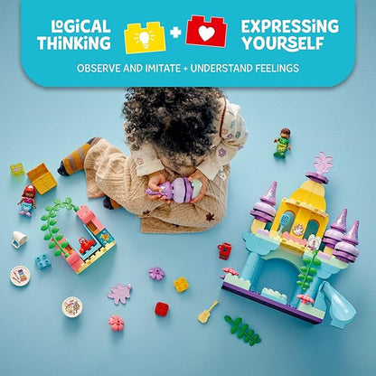 LEGO DUPLO Disney Ariel’s Magical Underwater Palace Building Toy Set - The Little Mermaid Toy for Girls & Boys, Ages 2+ - Toddler Preschool Sensory Toy with Disney Princess Minifigure - 10435