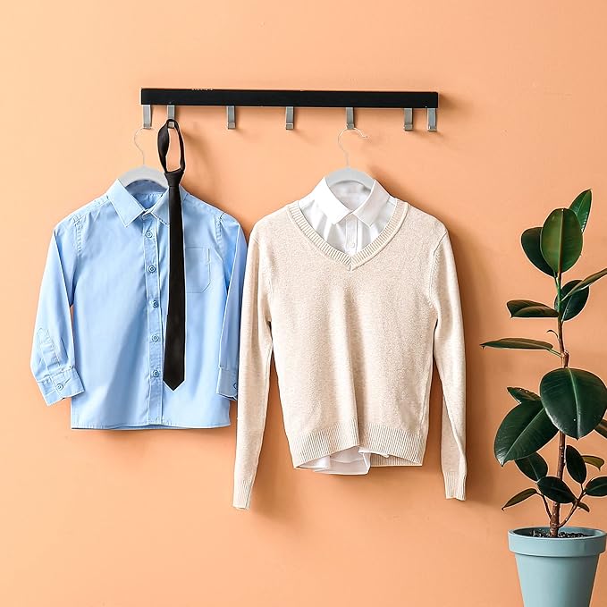 HOUSE DAY Velvet Kids Hangers 60 Pack, Premium Childrens Hangers for Closet, Ultra Thin Cute Hangers Kids Clothes Hanger, Non Slip Kids Felt Hangers 14 Inch, Small Hangers for Kids Clothes, Grey