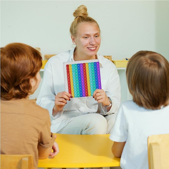 Multiplication Chart Pop It - Multiplication Game Board, Multiplication Pop It Math Games 12x12 Multiplication Table for Kids Learning, Multiplication Machine Times Table