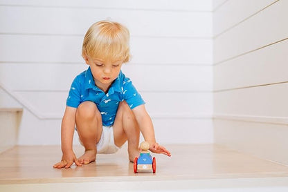 3 Piece Tegu Magnetic Racer Building Block Set, Purple