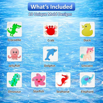 Kiditos Magic Water Elf Powder Refill 5 Packs+Animal Mold Set