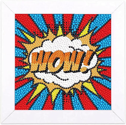 Junrife 5D Diamond Craft Kits Stickers for Kids,Gem Kids' Paint by Number Kits Mosaic Sticker - Best Gifts for Girls Over Ages 6 Easy for Kids Adult Beginners