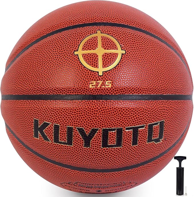 KUYOTQ Kids Toddler Youth Adult Size 3/4/5/6/7 Basketball 22/25.5/27.5/28.5/29.5" Thickened Rubber or Faux Leather Indoor Outdoor Basketball for Boys Girls Womens Mens Basket Ball Gifts