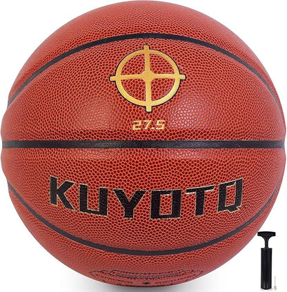 KUYOTQ Kids Toddler Youth Adult Size 3/4/5/6/7 Basketball 22/25.5/27.5/28.5/29.5" Thickened Rubber or Faux Leather Indoor Outdoor Basketball for Boys Girls Womens Mens Basket Ball Gifts