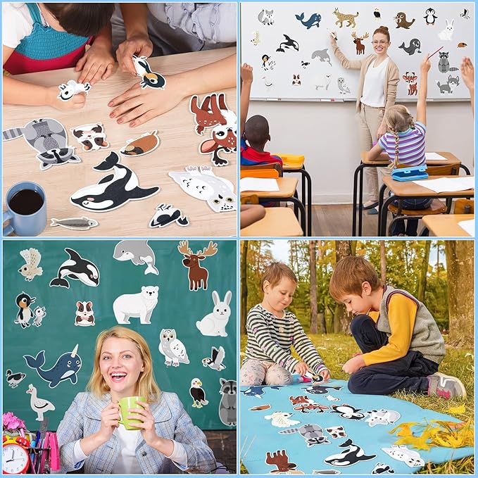 23 Pcs Felt Board Story Sets Polar Animals Felt Story Board Pieces Arctic Antarctica Ocean Animal Bear Penguin Whale Preschool Wall Storyboard Educational Learning Play Kit for Kids
