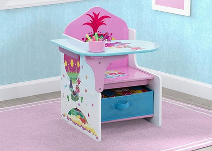 Delta Children Chair Desk with Storage Bin, Trolls World Tour