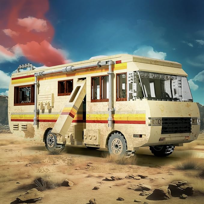 Breaking Merchandise Bad Car Building Blocks,Creative Breaking RV Model Bad Camper Van Building Bricks Kit for Gifts, Educational DIY Building Set for Teens & Adults (746PCS)