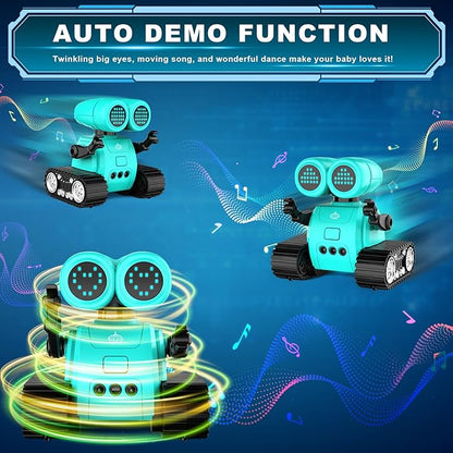 Hamourd Robot Toys - Kids Toys Rechargeable RC Robots with Gesture Sensing, Walkie-Talkie, Flexible Head & Arms, Programming Motion, Dance Moves, Music, Shining LED Eyes, Girls Boys Toys Birthday