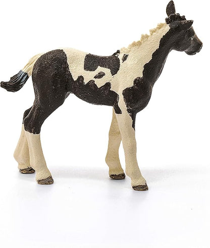 Schleich Pinto Foal Toy Figure, Realistic Spotted Horse for Kids, Farm World Collection, Ages 3+