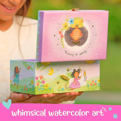 Musical Ballerina Kids Jewelry Box - Girls Jewelry Box with Mirror, Ballerina Gifts for Girls Age 4-6