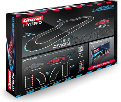 Carrera Hybrid Highway Challenge - Racing Fun of The New Generation - Legendary Porsche 911 GT3 R in 1:50 Scale - Hybrid Technology with AI Support - Control via Smartphone App
