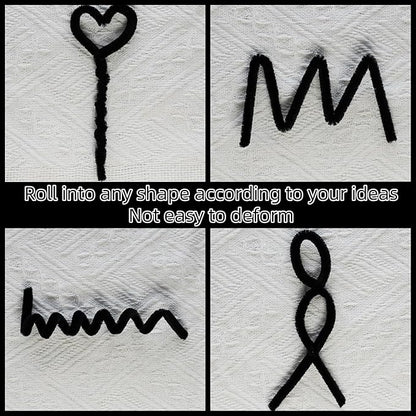 Qirimoi Black Pipe Cleaners Craft Pipe Cleaners Bulk Pipecleaners Crafts Supplies，200Pcs Black