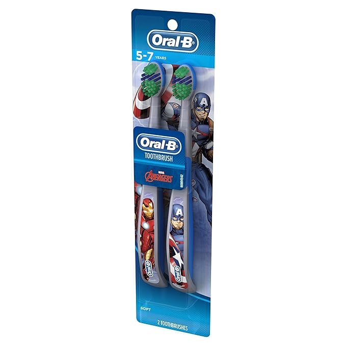 Oral-B Pro-Health Stages Avengers Assemble Toothbrushes (Soft) 5-7 Years, Twin Pack