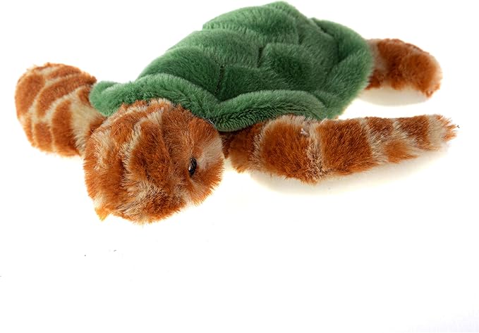 Wild Republic EcoKins Mini Sea Turtle Stuffed Animal 8 inch, Eco Friendly Gifts for Kids, Plush Toy, Handcrafted Using 7 Recycled Plastic Water Bottles (24804)