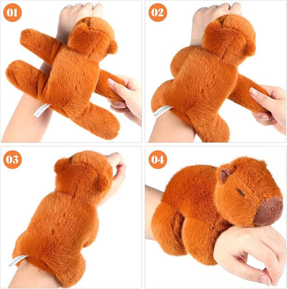 Animal Slap Bracelets Capybara Plush Toy Capybara Slap Bracelet Capybara Huggers Slap Bracelets Animal Toy Stuffed Animal Slap Band for Birthday Party