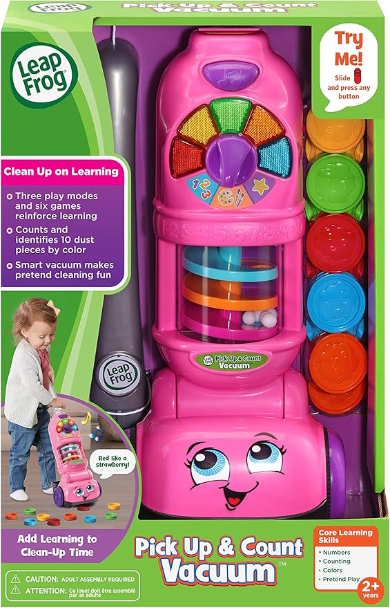 LeapFrog Pick Up and Count Vacuum, Pink