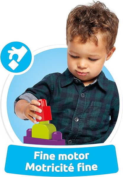 MEGA BLOKS Fisher-Price Toddler Building Blocks Toy Set, Build ‘n Create with 250 Pieces, Ages 1+ Years