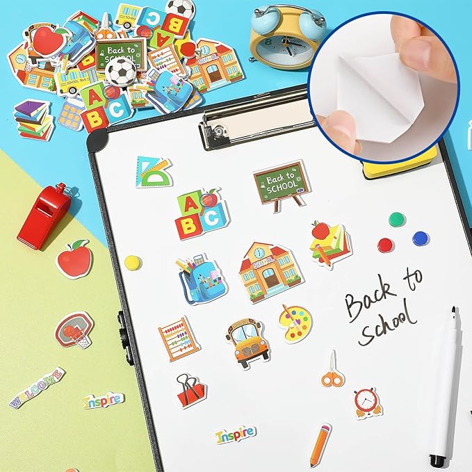 JULBEAR Back to School Foam Sticker, 300Pcs Bulk Cute Colorful Self-Adhesive Campus Themed Foam Stickers for Kids School Party Classroom Decoration DIY Crafts Favor Supplies（25 Design）