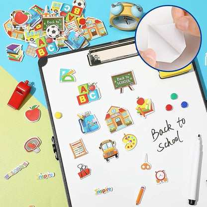 JULBEAR Back to School Foam Sticker, 300Pcs Bulk Cute Colorful Self-Adhesive Campus Themed Foam Stickers for Kids School Party Classroom Decoration DIY Crafts Favor Supplies（25 Design）