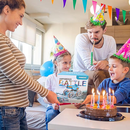 Amphibious Remote Control Car Gifts for Kids 6 7 8-12 Years Old Boys Girls Birthday Gift - Water Pool Toys Waterproof 4WD Gesture Sensing RC Car Boat