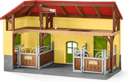 Schleich Farm World, 30-Piece Playset, Farm Toys and Farm Animals for Kids Ages 3-8, Horse Stable 10.5 x 49 x 34.5 cm