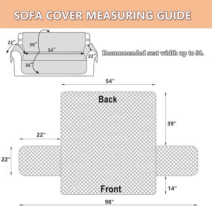 EVENHUG Loveseat Sofa Cover Patchwork Floral Sofa Slipcover Washable Couch Cover 2 Cushion Sofa Furniture Protector Cover with Elastic Straps for Pets Kids Dog Cat (Loveseat,Yellow)