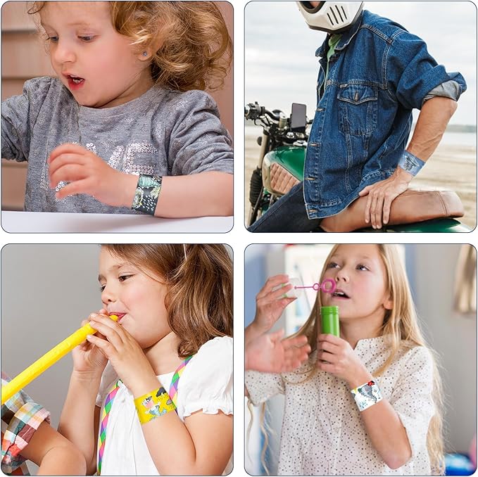 48 PCS Tornado Slap Bracelets Party Favors, Tornado Wristbands Bracelets Goodie Bag Fillers for Tornado Birthday Party Decorations Supplies Gifts for Kids Teens Boys Girls