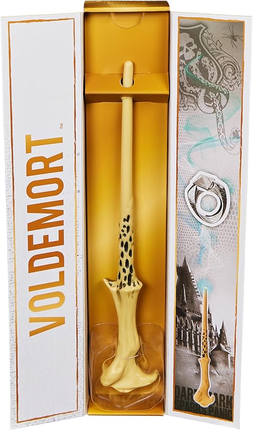 Wizarding World Harry Potter, 12-inch Magical Collector Voldemort Wand with Stand & Die-cast Icon, Magical Artifacts Series