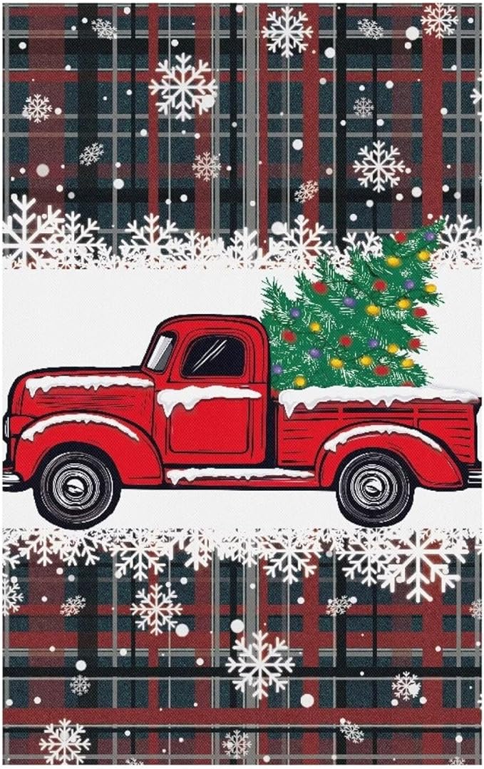 Christmas Decor Truck Recliner Headrest Protector Wear Resistant Head Rest Cover for Recliner Soft Sofa Arm and Head Protectors for Home Couch Loveseats Decoration 3pcs