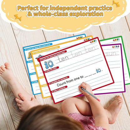 CVC Word Games Sentence Building for Kids, Handwriting Practice Writing to Learn Tracing Sight Words Phonics Flash Cards, Pre k Preschool Kindergarten Homeschool Learning Activities