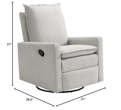 Oxford Baby Uptown Upholstered Swivel Glider & Recliner Nursery Chair, Sand