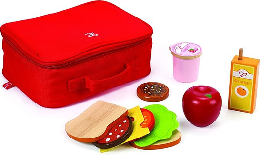 Hape Wooden Lunch Box| Kitchen Pretend Play Food Set and Accessories for Kids