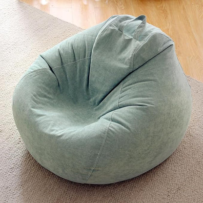 Child Bean Bag Cover(No Filler), Polyester White Bean Bag Cover Stuffable Bean Bag Memory Foam Soft Premium Corduroy Stuffable Bean Bag Plush Toy For Kids,35"*30"*30"