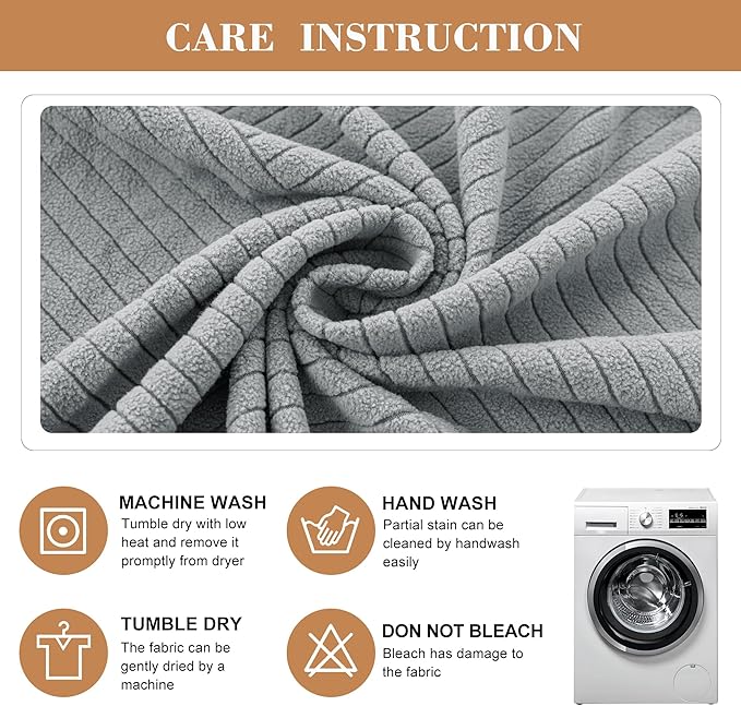 Jin Le Stretch Recliner Covers 4 Pieces Recliner Couch Covers Recliner Chair Covers for Lazy Boy Recliner Furniture Protector Sofa Covers with 2 Pockets for Kids, Dogs-Light Gray